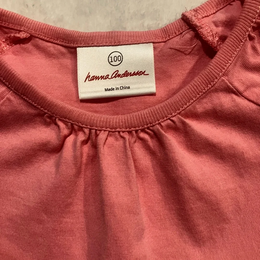 Hanna Andersson Girls 4 (100) Color Block Dress Pink Red Green Blue Cotton